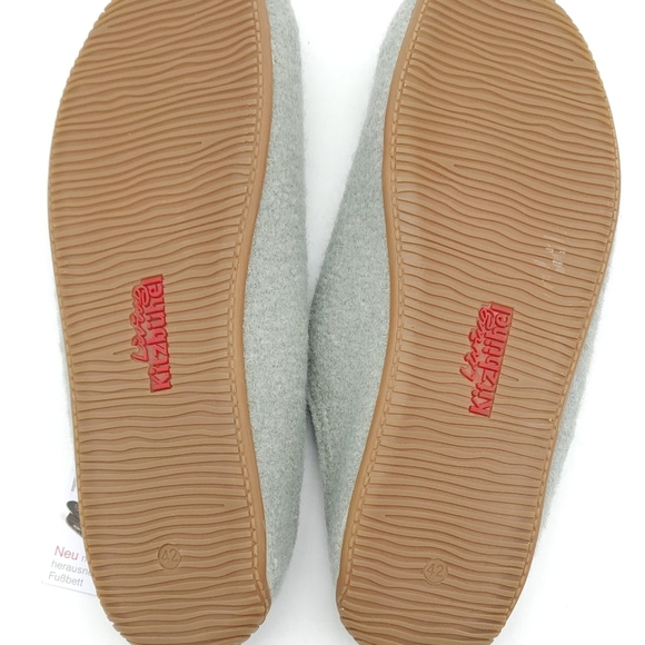 LIVING KITZBUHEL Kitzbuehler Light Grey Boiled Wool Slipper Women's Size 11-11.5 - Picture 7 of 8